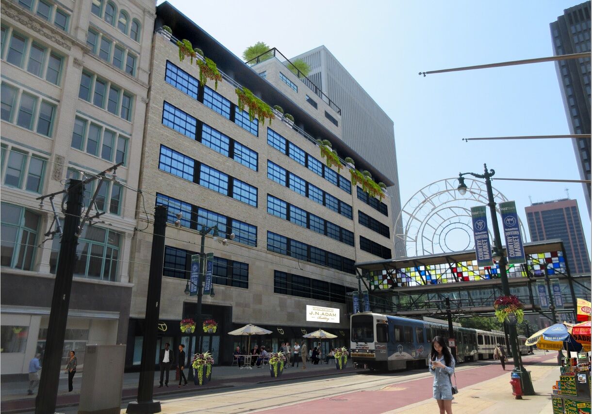 J.N. Adam Building-former AM&A's rendering